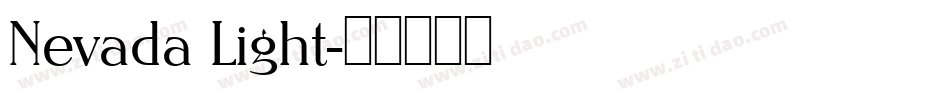 Nevada Light字体转换